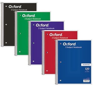 Oxford 3 Subject Notebook - main view