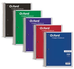 Oxford 5 Subject Notebook - main view