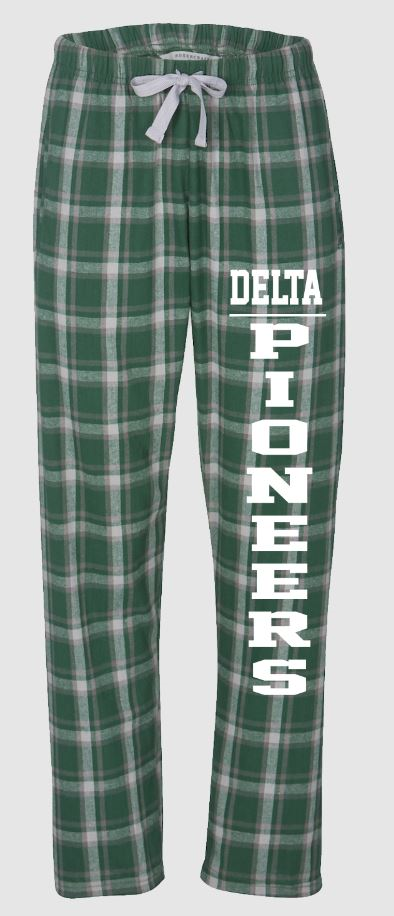 Ladies Flannel Pajama Pants Delta Pionee Delta College Bookstore